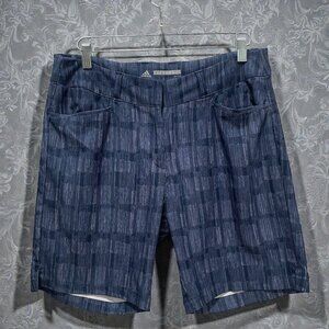 Adidas Golf Shorts Women Size 6 Blue Geo Pattern Activewear Athleisure Summer